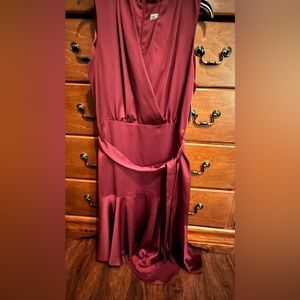 Burgundy red dress